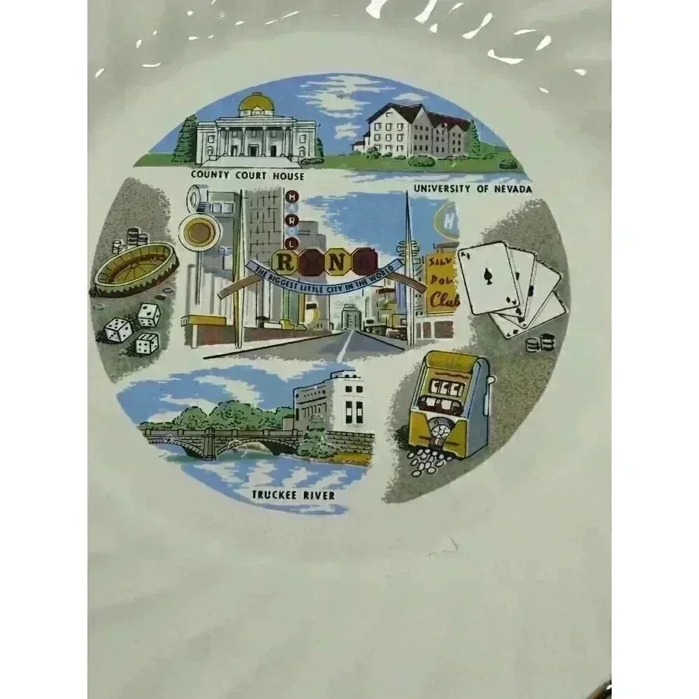 VTG Reno Nevada Souvenir Plate 6.5